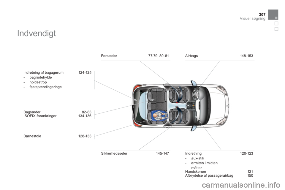 CITROEN DS3 2011 InstruktionsbØger (in Danish) 307
Visuel søgning
Indvendigt
Indretning af bagager um 124 -125
- bagrudehylde
- holdestrop
- fastspændin
gsringe
Ba
gsæder 82- 83
ISOFIX-forankringer 134-136
CITROEN DS3 2011 InstruktionsbØger (in Danish) 307
Visuel søgning
Indvendigt
Indretning af bagager um 124 -125
- bagrudehylde
- holdestrop
- fastspændin
gsringe
Ba
gsæder 82- 83
ISOFIX-forankringer 134-136