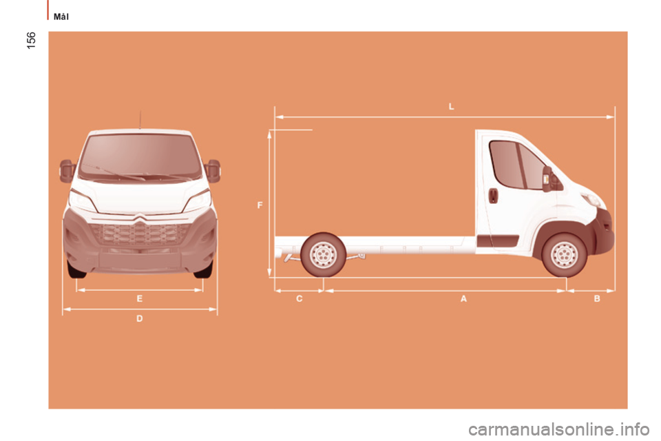 CITROEN JUMPER 2015  InstruktionsbØger (in Danish)  156
   Mål   
JUMPER-PAPIER_DA_CHAP09_CARACTERISTIQUES TECHNIQUES_ED01-2014 