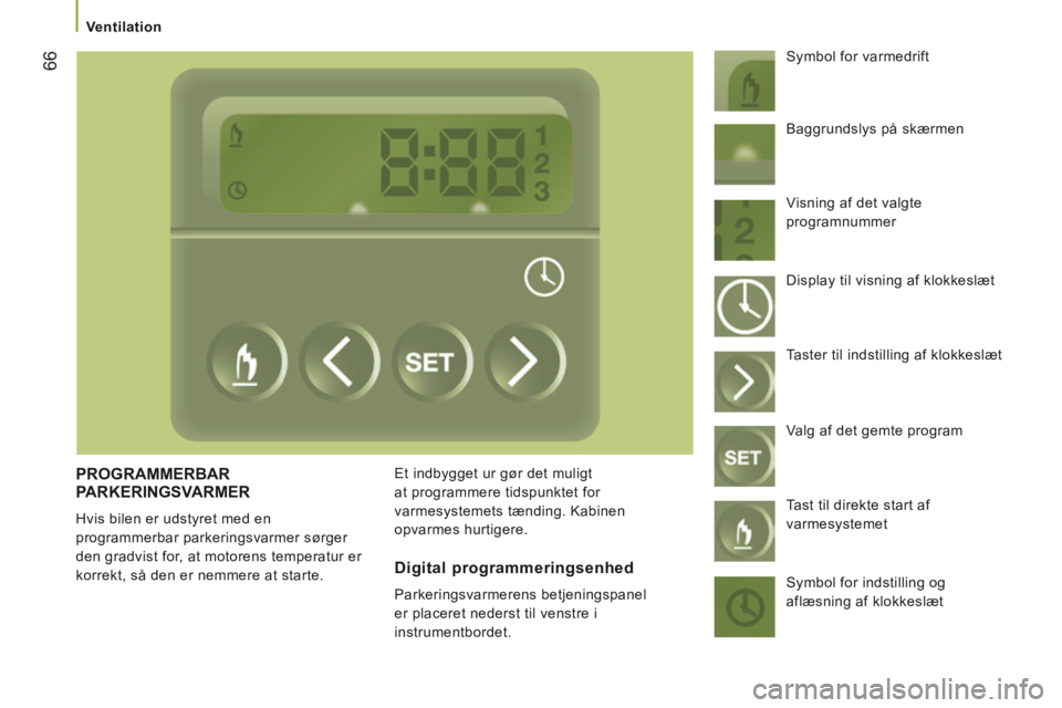 CITROEN JUMPER 2015 InstruktionsbØger (in Danish) Ventilation
66
JUMPER-PAPIER_DA_CHAP03_ERGO ET CONFORT_ED01-2014
PROGRAMMERBAR PARKERINGSVARMER
Hvis bilen er udstyret med en
programmerbar parkeringsvarmer sørger
den gradvist for, at mot CITROEN JUMPER 2015 InstruktionsbØger (in Danish) Ventilation
66
JUMPER-PAPIER_DA_CHAP03_ERGO ET CONFORT_ED01-2014
PROGRAMMERBAR PARKERINGSVARMER
Hvis bilen er udstyret med en
programmerbar parkeringsvarmer sørger
den gradvist for, at mot