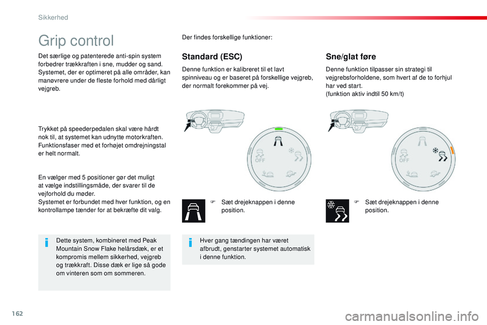 CITROEN JUMPER SPACETOURER 2017 InstruktionsbØger (in Danish) 162
Spacetourer-VP_da_Chap05_securite_ed01-2016
Grip control
Det særlige og patenterede anti-spin system
forbedrer trækkraften i sne, mudder og sand.
Systemet, der er optimeret på alle områder, k CITROEN JUMPER SPACETOURER 2017 InstruktionsbØger (in Danish) 162
Spacetourer-VP_da_Chap05_securite_ed01-2016
Grip control
Det særlige og patenterede anti-spin system
forbedrer trækkraften i sne, mudder og sand.
Systemet, der er optimeret på alle områder, k