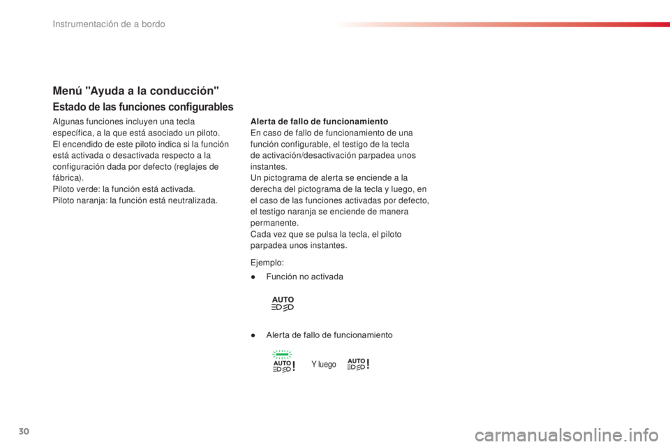 CITROEN C4 CACTUS 2016 Manuales de Empleo (in Spanish) 30
C4-cactus_es_Chap01_Instruments-de-bord_ed01-2015
C4-cactus_es_Chap01_Instruments-de-bord_ed01-2015
Estado de las funciones configurables
Alerta de fallo de funcionamiento
En caso de fallo de funci CITROEN C4 CACTUS 2016 Manuales de Empleo (in Spanish) 30
C4-cactus_es_Chap01_Instruments-de-bord_ed01-2015
C4-cactus_es_Chap01_Instruments-de-bord_ed01-2015
Estado de las funciones configurables
Alerta de fallo de funcionamiento
En caso de fallo de funci