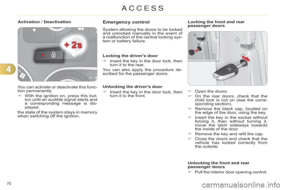 Citroen C4 RHD 2015 2.G Manual PDF 70Â
Emergency control
System allowing the  doors  to  be  locked  and
 unlocked  manually  in  the  event  of Â
a
Â
malfunction
Â
of
Â
the
Â
central
Â
locking
Â
sys
-
tem
 Citroen C4 RHD 2015 2.G Manual PDF 70Â
Emergency control
System allowing the  doors  to  be  locked  and
 unlocked  manually  in  the  event  of Â
a
Â
malfunction
Â
of
Â
the
Â
central
Â
locking
Â
sys
-
tem
Â
