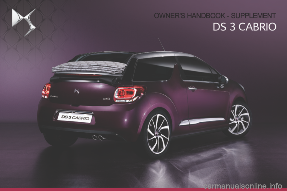 Citroen DS3 2015 1.G Owners Manual  OWNERS HANDBOOK - SUPPLEMENT  