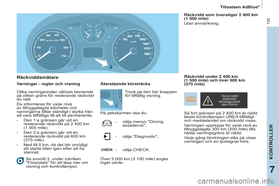 CITROEN BERLINGO ELECTRIC 2017 InstruktionsbÖcker (in Swedish) 135
Berlingo-2-VU_sv_Chap07_Verification_ed01-2015Berlingo-2-VU_sv_Chap07_Verification_ed01-2015
Räckviddsmätare
Varningar - regler och visningSe avsnitt 3, under rubriken
"Förarplats" fö CITROEN BERLINGO ELECTRIC 2017 InstruktionsbÖcker (in Swedish) 135
Berlingo-2-VU_sv_Chap07_Verification_ed01-2015Berlingo-2-VU_sv_Chap07_Verification_ed01-2015
Räckviddsmätare
Varningar - regler och visningSe avsnitt 3, under rubriken
"Förarplats" fö