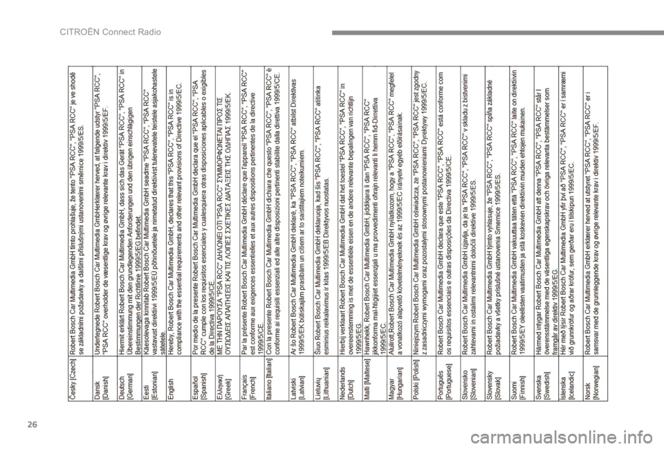 CITROEN C4 2017  InstruktionsbÖcker (in Swedish) 26
 CITROËN Connect Radio  