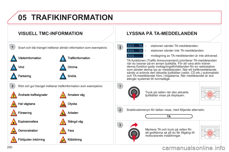 CITROEN C5 2012 InstruktionsbÖcker (in Swedish) 250
05
21
2
3
2ABC3DEF5JKL4GHI6MNO8TUV7PQRS9WXYZ0*#
1RADIO MEDIANAV ESC TRAFFIC
SETUPADDR
BOOK
2ABC3DEF5JKL4GHI6MNO8TUV7PQRS9WXYZ0*#
1RADIO MEDIANAV ESC TRAFFIC
SETUPADDR
BOOK
TRAFIKINFORMATION
VISUEL CITROEN C5 2012 InstruktionsbÖcker (in Swedish) 250
05
21
2
3
2ABC3DEF5JKL4GHI6MNO8TUV7PQRS9WXYZ0*#
1RADIO MEDIANAV ESC TRAFFIC
SETUPADDR
BOOK
2ABC3DEF5JKL4GHI6MNO8TUV7PQRS9WXYZ0*#
1RADIO MEDIANAV ESC TRAFFIC
SETUPADDR
BOOK
TRAFIKINFORMATION
VISUEL
