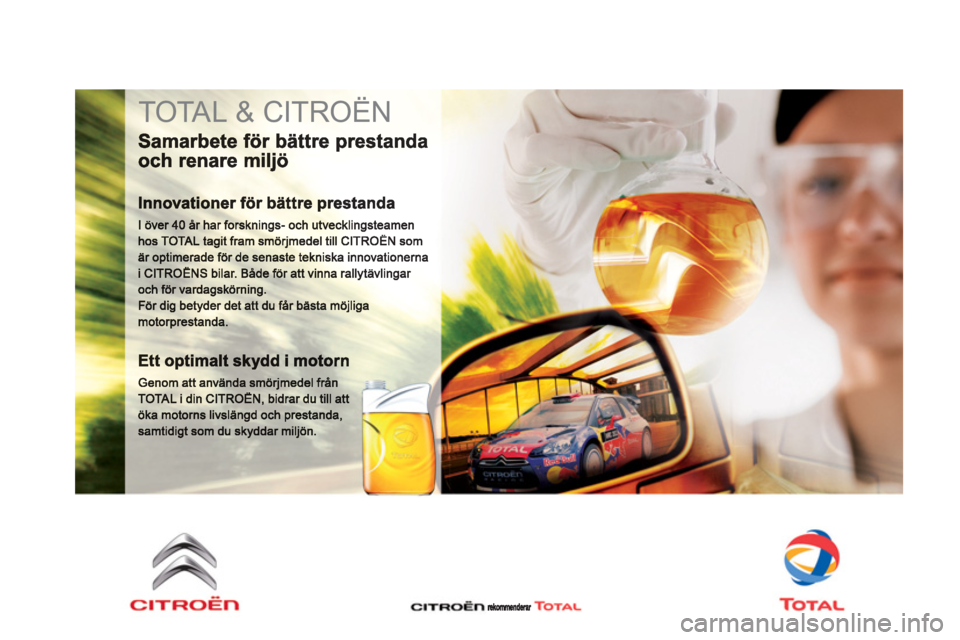 CITROEN DS4 2013  InstruktionsbÖcker (in Swedish)   TOTAL & CITROËN  
