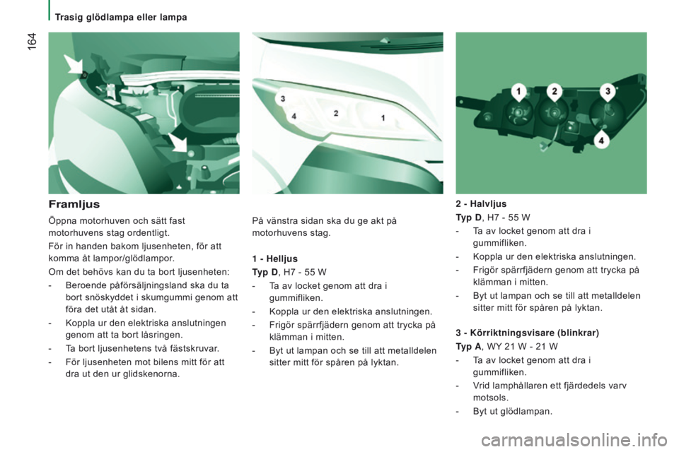 CITROEN JUMPER 2017 InstruktionsbÖcker (in Swedish) 164
Jumper_sv_Chap08_Aide-Rapide_ed01-2016
1 - Helljus
Ty p
d, H7
- 55 W
-
T
a av locket genom att dra i
gummifliken.
-
Koppla ur den elektriska anslutningen.
-
Frigör spärrfjädern CITROEN JUMPER 2017 InstruktionsbÖcker (in Swedish) 164
Jumper_sv_Chap08_Aide-Rapide_ed01-2016
1 - Helljus
Ty p
d, H7
- 55 W
-
T
a av locket genom att dra i
gummifliken.
-
Koppla ur den elektriska anslutningen.
-
Frigör spärrfjädern