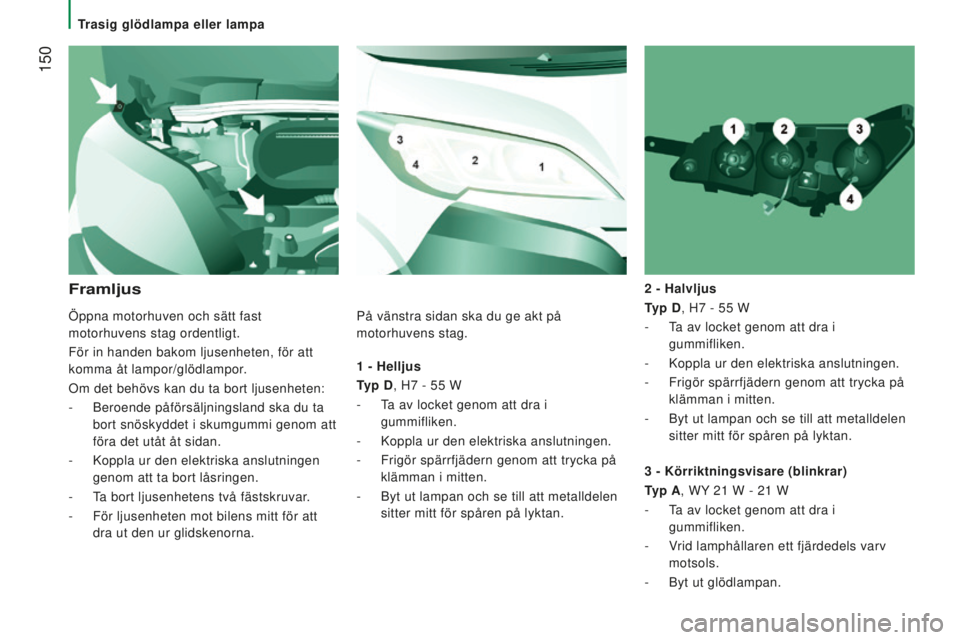 CITROEN JUMPER 2016 InstruktionsbÖcker (in Swedish) 150
jumper_sv_Chap08_Aide-Rapide_ed01-2015
1 - Helljus
Ty p
d, H7 - 55 W
-
Ta av locket genom att dra i
gummifliken.
-
Koppla ur den elektriska anslutningen.
-
Frigör spärrfjädern genom at CITROEN JUMPER 2016 InstruktionsbÖcker (in Swedish) 150
jumper_sv_Chap08_Aide-Rapide_ed01-2015
1 - Helljus
Ty p
d, H7 - 55 W
-
Ta av locket genom att dra i
gummifliken.
-
Koppla ur den elektriska anslutningen.
-
Frigör spärrfjädern genom at