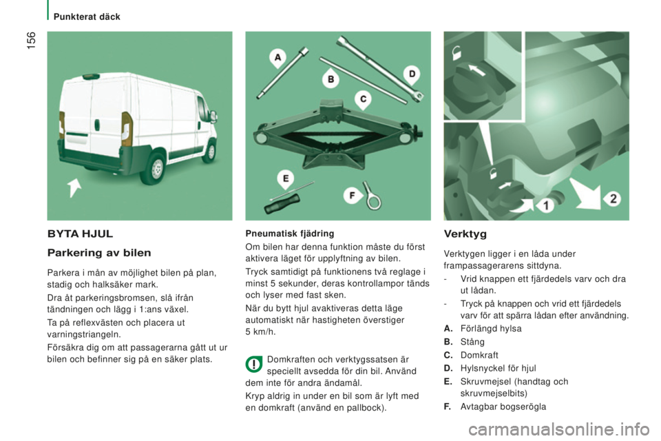 CITROEN JUMPER 2016 InstruktionsbÖcker (in Swedish) 156
jumper_sv_Chap08_Aide-Rapide_ed01-2015
parkering av bilen
Parkera i mån av möjlighet bilen på plan,
stadig och halksäker mark.
Dra åt parkeringsbromsen, slå ifrån
tändningen och lägg i CITROEN JUMPER 2016 InstruktionsbÖcker (in Swedish) 156
jumper_sv_Chap08_Aide-Rapide_ed01-2015
parkering av bilen
Parkera i mån av möjlighet bilen på plan,
stadig och halksäker mark.
Dra åt parkeringsbromsen, slå ifrån
tändningen och lägg i