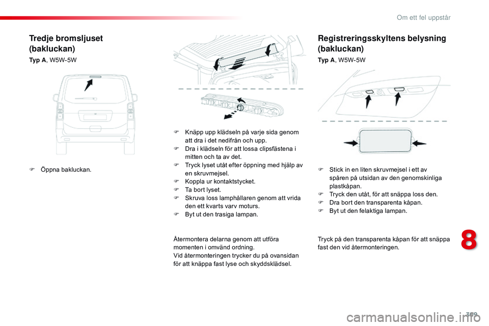 CITROEN JUMPER SPACETOURER 2017 InstruktionsbÖcker (in Swedish) 309
Spacetourer-VP_sv_Chap08_En-cas-de-panne_ed01-2016
Tryck på den transparenta kåpan för att snäppa
fast den vid återmonteringen.
F
K
näpp upp klädseln på varje sida genom
att dra i det CITROEN JUMPER SPACETOURER 2017 InstruktionsbÖcker (in Swedish) 309
Spacetourer-VP_sv_Chap08_En-cas-de-panne_ed01-2016
Tryck på den transparenta kåpan för att snäppa
fast den vid återmonteringen.
F
K
näpp upp klädseln på varje sida genom
att dra i det