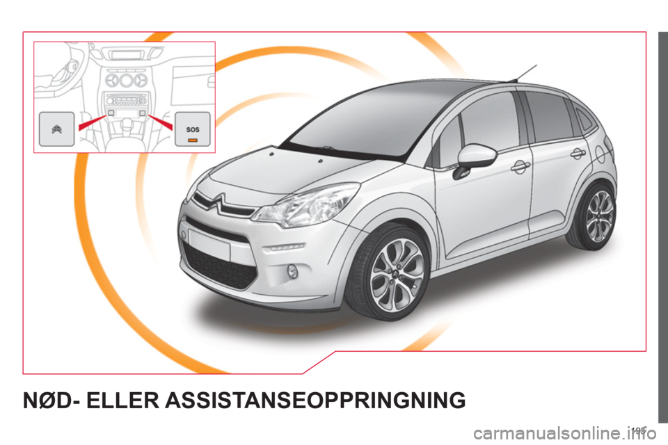 CITROEN C3 2014 InstruksjonsbØker (in Norwegian) 195
NØD- ELLER ASSISTANSEOPPRINGNING CITROEN C3 2014 InstruksjonsbØker (in Norwegian) 195
NØD- ELLER ASSISTANSEOPPRINGNING