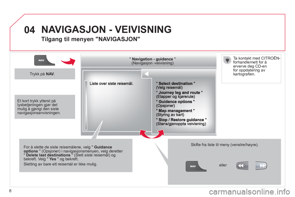 CITROEN DS3 2013 InstruksjonsbØker (in Norwegian) 8
04
""""""""""""ggggggggggNavigation guidanceNavigation guidanceNavigation guidanceNavigation guidanceNavigation guidanceNavigation - guidanceNavigation - guidanceNavigation - guidanceNavigation - g CITROEN DS3 2013 InstruksjonsbØker (in Norwegian) 8
04
""""""""""""ggggggggggNavigation guidanceNavigation guidanceNavigation guidanceNavigation guidanceNavigation guidanceNavigation - guidanceNavigation - guidanceNavigation - guidanceNavigation - g