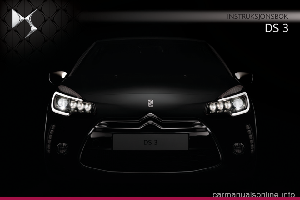 CITROEN DS3 CABRIO 2016  InstruksjonsbØker (in Norwegian) DS3_no_Chap00_couv-debut_ed01-2015
Instruksjonsbok 