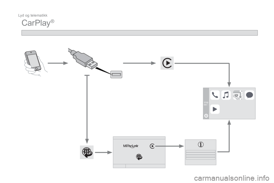 CITROEN DS3 CABRIO 2016  InstruksjonsbØker (in Norwegian)   Lyd og telematikk 
 
CarPlay ® 
  