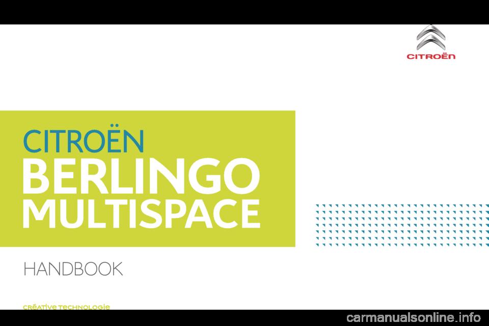 Citroen BERLINGO MULTISPACE RHD 2017 2.G Owners Manual 