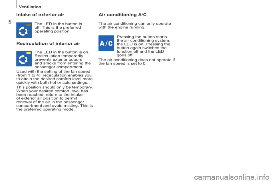 Citroen BERLINGO RHD 2017 2.G Repair Manual 68
Berlingo2VU_en_Chap04_Ergonomie_ed02-2016Berlingo2VU_en_Chap04_Ergonomie_ed02-2016
Intake of exterior air
Recirculation of interior airAir conditioning A/C
The LED in the button is
off. This is th Citroen BERLINGO RHD 2017 2.G Repair Manual 68
Berlingo2VU_en_Chap04_Ergonomie_ed02-2016Berlingo2VU_en_Chap04_Ergonomie_ed02-2016
Intake of exterior air
Recirculation of interior airAir conditioning A/C
The LED in the button is
off. This is th