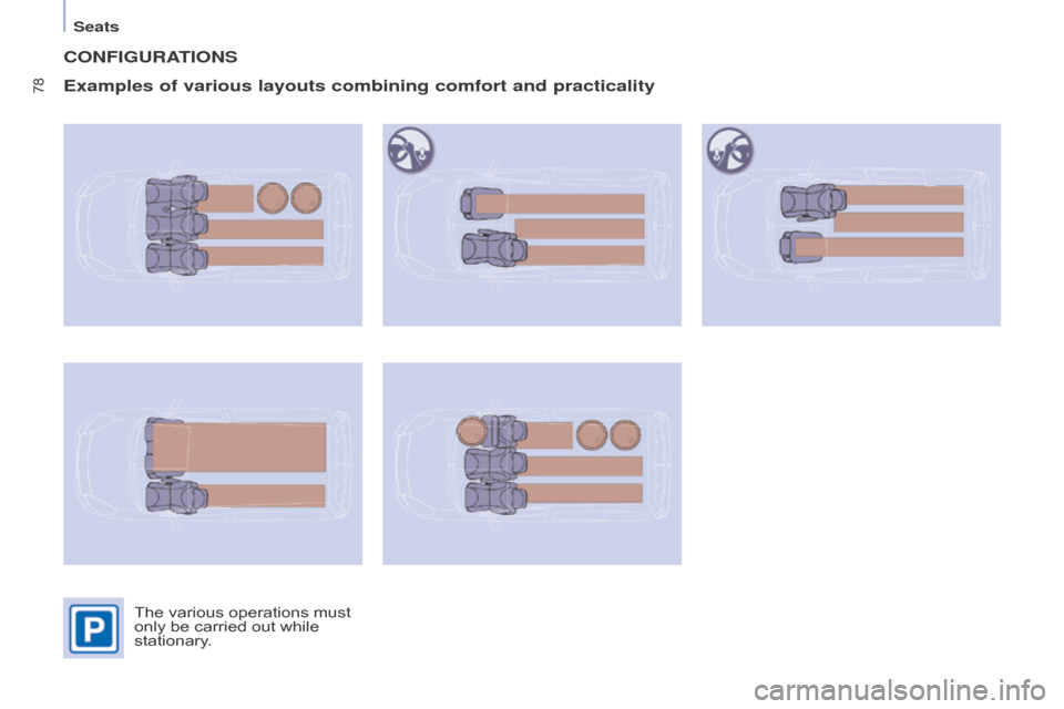 Citroen BERLINGO RHD 2017 2.G Manual PDF 78
Berlingo2VU_en_Chap04_Ergonomie_ed02-2016Berlingo2VU_en_Chap04_Ergonomie_ed02-2016
CONFIGURATIONS
Examples of various layouts combining comfort and practicality
The various operations must
only be Citroen BERLINGO RHD 2017 2.G Manual PDF 78
Berlingo2VU_en_Chap04_Ergonomie_ed02-2016Berlingo2VU_en_Chap04_Ergonomie_ed02-2016
CONFIGURATIONS
Examples of various layouts combining comfort and practicality
The various operations must
only be