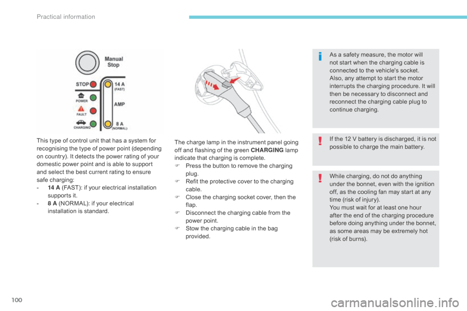 Citroen C ZERO RHD 2017 1.G User Guide 100
This type of control unit that has a system for
recognising the type of power point (depending
on country). It detects the power rating of your
domestic power point and is able to support
and Citroen C ZERO RHD 2017 1.G User Guide 100
This type of control unit that has a system for
recognising the type of power point (depending
on country). It detects the power rating of your
domestic power point and is able to support
and