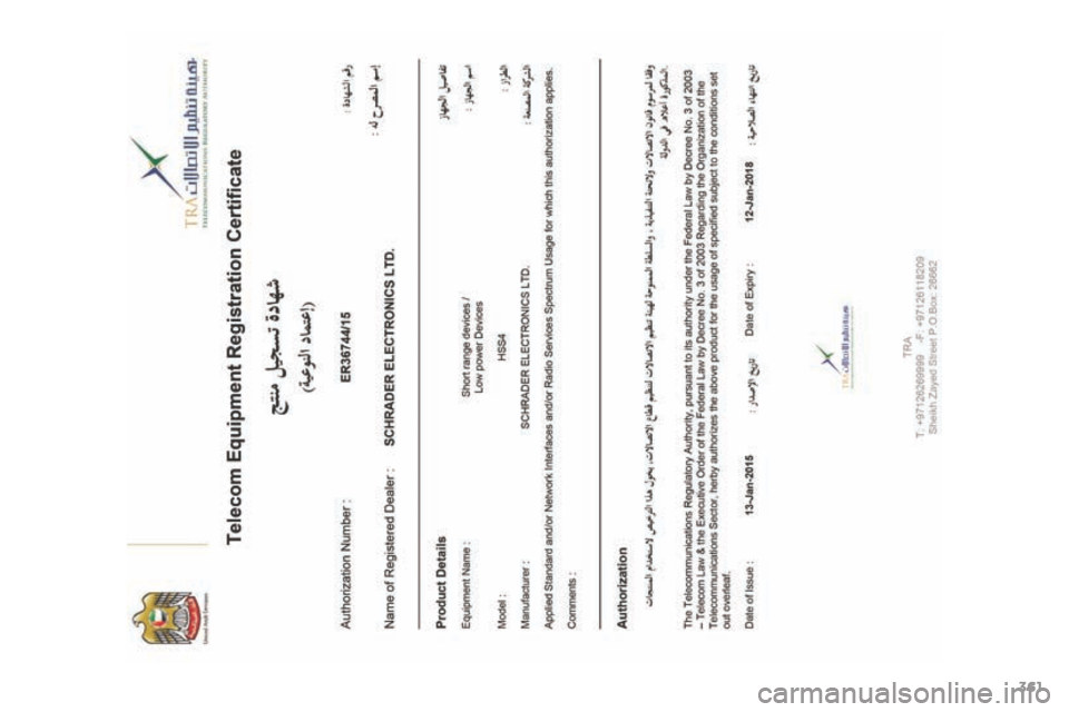 Citroen C4 AIRCROSS 2017 1.G Owners Manual 361
C4-Aircross_en_Chap12_certificats_ed01-2016  
