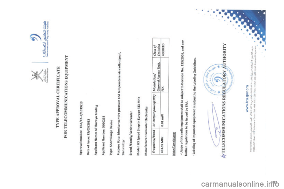 Citroen C4 AIRCROSS 2017 1.G Owners Manual 363
C4-Aircross_en_Chap12_certificats_ed01-2016  