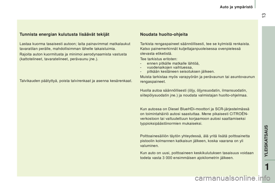 CITROEN JUMPER 2016 Omistajan Käsikirjat (in Finnish) 13
jumper_fi_Chap01_vue-ensemble_ed01-2015
tunnista energian kulutusta lisäävät tekijät
Lastaa kuorma tasaisesti autoon; laita painavimmat matkalaukut
tavaratilan perälle, mahdollisimman lähel CITROEN JUMPER 2016 Omistajan Käsikirjat (in Finnish) 13
jumper_fi_Chap01_vue-ensemble_ed01-2015
tunnista energian kulutusta lisäävät tekijät
Lastaa kuorma tasaisesti autoon; laita painavimmat matkalaukut
tavaratilan perälle, mahdollisimman lähel