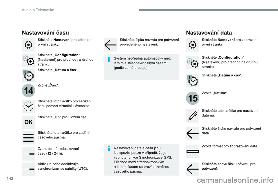 CITROEN JUMPER SPACETOURER 2017 Návod na použití (in Czech) 142
15
14
Transversal-Citroen_cs_Chap02_RCC-2-2-0_ed01-2016
Stiskněte Nastavení pro zobrazení
první stránky.
Zvolte „Datum: “.
Zvolte „Čas:
“.
Stiskněte „
Datum a čas “.
Nastavov CITROEN JUMPER SPACETOURER 2017 Návod na použití (in Czech) 142
15
14
Transversal-Citroen_cs_Chap02_RCC-2-2-0_ed01-2016
Stiskněte Nastavení pro zobrazení
první stránky.
Zvolte „Datum: “.
Zvolte „Čas:
“.
Stiskněte „
Datum a čas “.
Nastavov