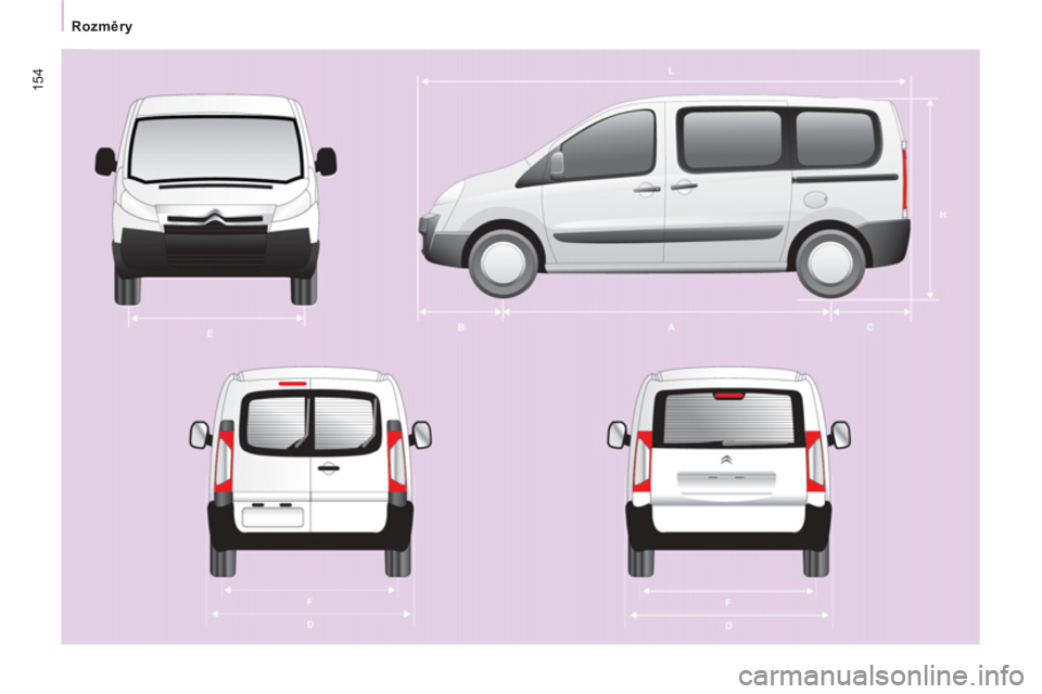 CITROEN JUMPER MULTISPACE 2014  Návod na použití (in Czech) 154
Rozměry 