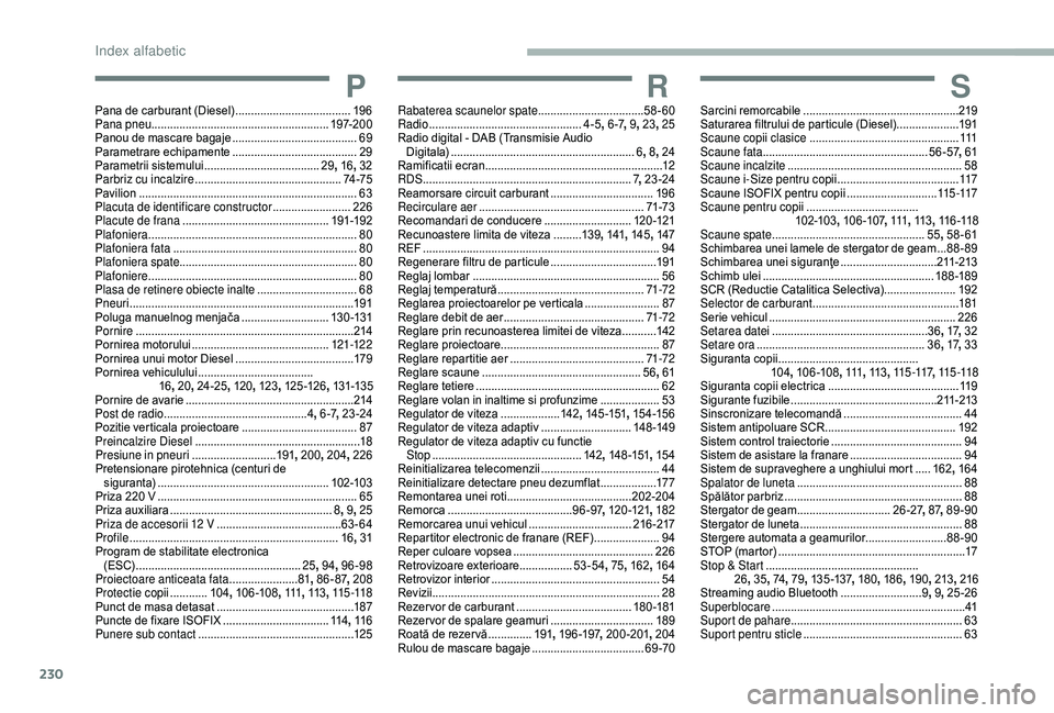 CITROEN BERLINGO VAN 2019 Ghiduri De Utilizare (in Romanian) 230
PPana de carburant (Diesel) .....................................19 6
Pana pneu ......................................................... 197-2 0 0
Panou de mascare bagaje
...................... CITROEN BERLINGO VAN 2019 Ghiduri De Utilizare (in Romanian) 230
PPana de carburant (Diesel) .....................................19 6
Pana pneu ......................................................... 197-2 0 0
Panou de mascare bagaje
......................