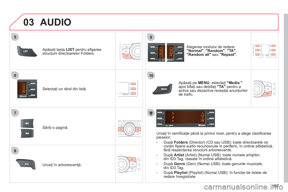 CITROEN C-ZERO 2011  Ghiduri De Utilizare (in Romanian) 7
6
8
9
03
5
10
Selectaţi un r
