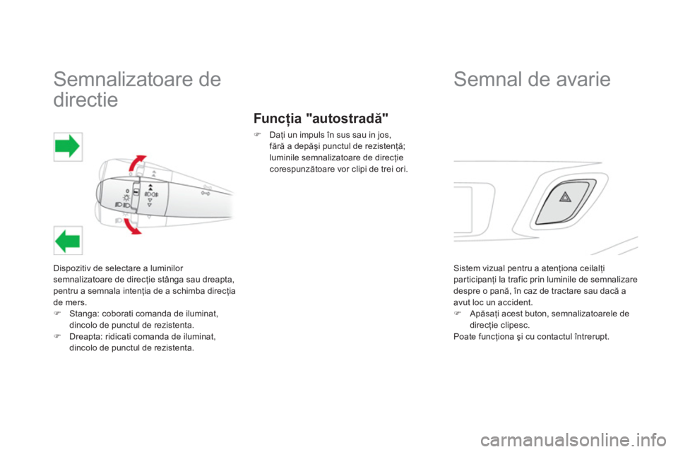 CITROEN DS3 CABRIO 2014  Ghiduri De Utilizare (in Romanian)    
 
 
 
 
 
 
 
 
 
Semnalizatoare de 
directie 
Dispozitiv de selectare a luminilor semnalizatoare de direcţie st