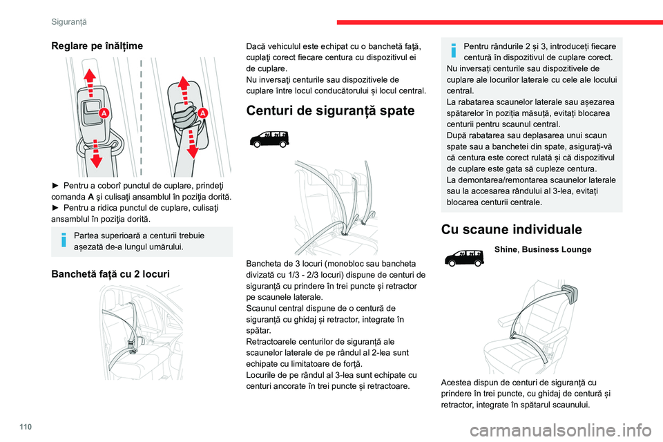 CITROEN JUMPER SPACETOURER 2021 Ghiduri De Utilizare (in Romanian) 11 0
Siguranță
Reglare pe înălțime
► Pentru a coborî punctul de cuplare, prindeţi
comanda A
şi culisaţi ansamblul în poziţia dorită.
►
Pentru a ridica punctul de cuplare, culis CITROEN JUMPER SPACETOURER 2021 Ghiduri De Utilizare (in Romanian) 11 0
Siguranță
Reglare pe înălțime
► Pentru a coborî punctul de cuplare, prindeţi
comanda A
şi culisaţi ansamblul în poziţia dorită.
►
Pentru a ridica punctul de cuplare, culis