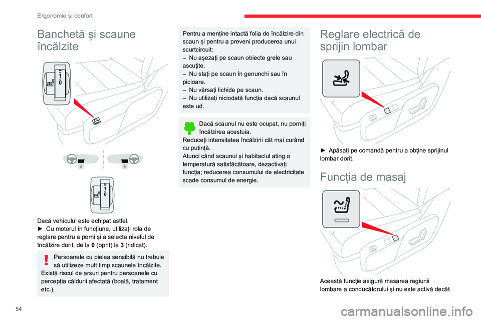 CITROEN JUMPER SPACETOURER 2021 Ghiduri De Utilizare (in Romanian) 54
Ergonomie și confort
cu motorul în funcţiune, precum şi în modul
STOP al sistemului Stop & Start.
Activare/Dezactivare
► Apăsați pe acest buton pentru a
activa/dezactiva funcția.
În ur CITROEN JUMPER SPACETOURER 2021 Ghiduri De Utilizare (in Romanian) 54
Ergonomie și confort
cu motorul în funcţiune, precum şi în modul
STOP al sistemului Stop & Start.
Activare/Dezactivare
► Apăsați pe acest buton pentru a
activa/dezactiva funcția.
În ur