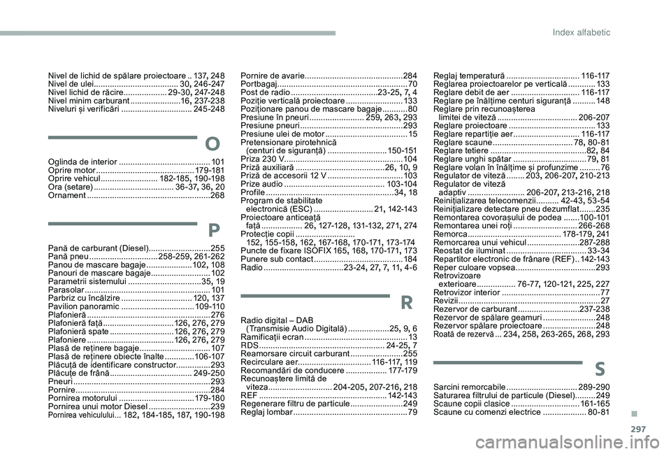 CITROEN JUMPER SPACETOURER 2018 Ghiduri De Utilizare (in Romanian) 297
Pornire de avarie ...........................................284
Portbagaj ............................... ..........................70
Post de radio
...................................... 2
3- CITROEN JUMPER SPACETOURER 2018 Ghiduri De Utilizare (in Romanian) 297
Pornire de avarie ...........................................284
Portbagaj ............................... ..........................70
Post de radio
...................................... 2
3-