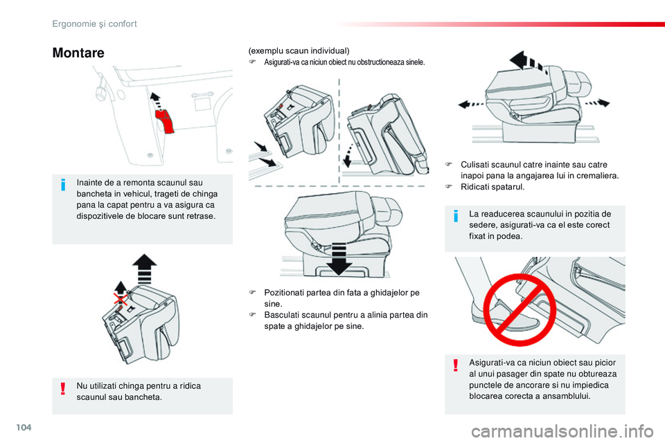 CITROEN JUMPER SPACETOURER 2017 Ghiduri De Utilizare (in Romanian) 104
Spacetourer-VP_ro_Chap03_ergonomie-et-confort_ed01-2016
F Pozitionati partea din fata a ghidajelor pe sine.
F
B
asculati scaunul pentru a alinia partea din
spate a ghidajelor pe sine. F
C
u CITROEN JUMPER SPACETOURER 2017 Ghiduri De Utilizare (in Romanian) 104
Spacetourer-VP_ro_Chap03_ergonomie-et-confort_ed01-2016
F Pozitionati partea din fata a ghidajelor pe sine.
F
B
asculati scaunul pentru a alinia partea din
spate a ghidajelor pe sine. F
C
u