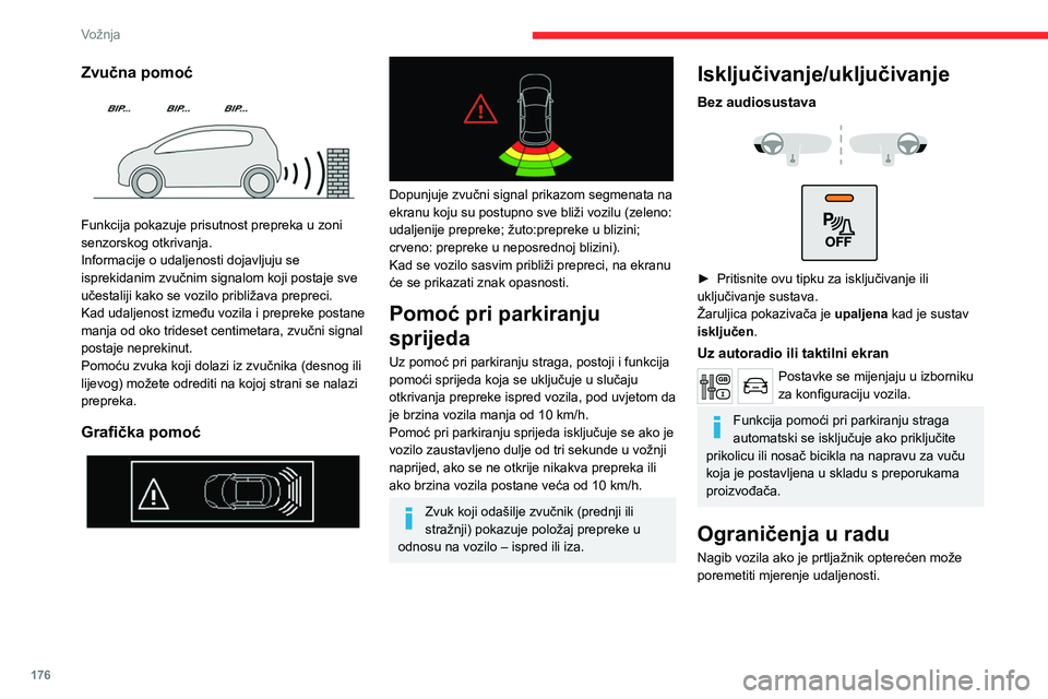 CITROEN JUMPER SPACETOURER 2021 Upute Za Rukovanje (in Croatian) 176
Vožnja
Neispravnost u radu
U slučaju neispravnosti pri prijelazu u
stupanj prijenosa za vožnju unatrag, na
ploči s instrumentima uključit će se ova žaruljica,
prikazat će se poruka i og CITROEN JUMPER SPACETOURER 2021 Upute Za Rukovanje (in Croatian) 176
Vožnja
Neispravnost u radu
U slučaju neispravnosti pri prijelazu u
stupanj prijenosa za vožnju unatrag, na
ploči s instrumentima uključit će se ova žaruljica,
prikazat će se poruka i og