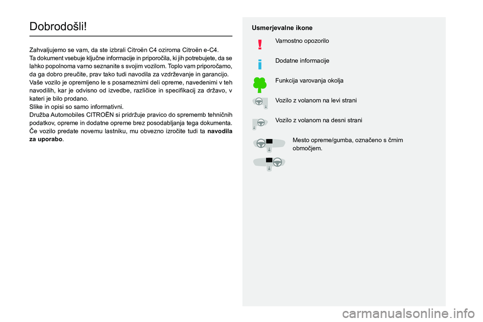 CITROEN C4 2021  Navodila Za Uporabo (in Slovenian)   
 
 
 
  
   
   
 
  
 
  
 
 
   
 
 
   
 
 
  
Dobrodošli!
Zahvaljujemo se vam, da ste izbrali Citro