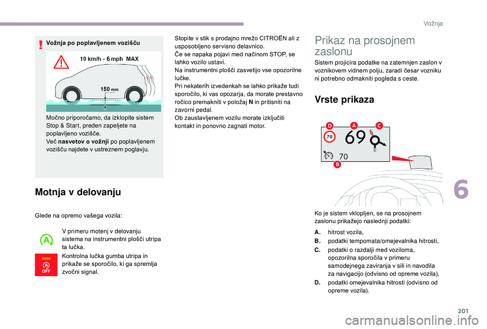 CITROEN JUMPER SPACETOURER 2018 Navodila Za Uporabo (in Slovenian) 201
Motnja v delovanju
Glede na opremo vašega vozila:V primeru motenj v delovanju
sistema na instrumentni plošči utripa
ta lučka.
Kontrolna lučka gumba utripa in
prikaže se sporočilo, ki ga CITROEN JUMPER SPACETOURER 2018 Navodila Za Uporabo (in Slovenian) 201
Motnja v delovanju
Glede na opremo vašega vozila:V primeru motenj v delovanju
sistema na instrumentni plošči utripa
ta lučka.
Kontrolna lučka gumba utripa in
prikaže se sporočilo, ki ga
