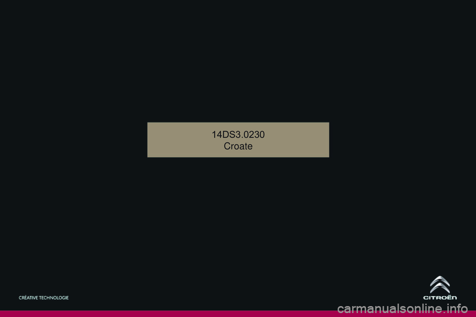 CITROEN DS3 CABRIO 2015  Upute Za Rukovanje (in Croatian) ds3_hr_Chap15_couv-fin_ed01-2014
14ds3.0230
Croate 