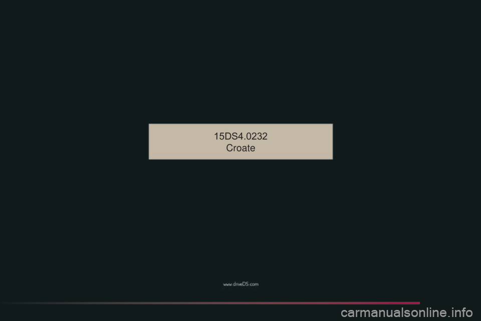 CITROEN DS4 2016  Upute Za Rukovanje (in Croatian) DS4_hr_Chap14_couv-fin_ed03-2015
15DS4.0232Croate 