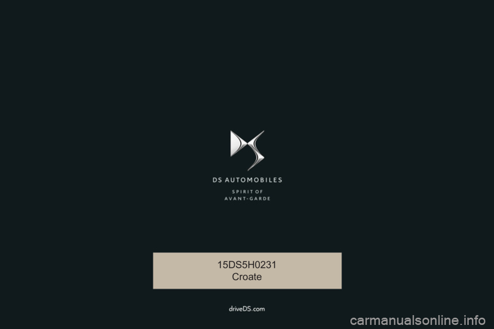 CITROEN DS5 HYBRID 2016  Upute Za Rukovanje (in Croatian) 15DS5H0231
Croate 