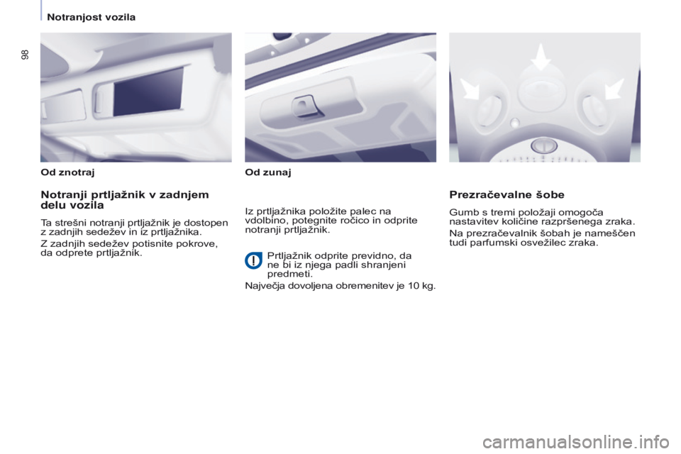 CITROEN BERLINGO MULTISPACE 2017 Navodila Za Uporabo (in Slovenian) 98
Berlingo2VP_sl_Chap04_Ergonomie_ed02-2016Berlingo2VP_sl_Chap04_Ergonomie_ed02-2016
Od znotrajOd zunaj
Notranji prtljažnik v zadnjem
delu vozila
Ta strešni notranji prtljažnik je dostopen
z zad CITROEN BERLINGO MULTISPACE 2017 Navodila Za Uporabo (in Slovenian) 98
Berlingo2VP_sl_Chap04_Ergonomie_ed02-2016Berlingo2VP_sl_Chap04_Ergonomie_ed02-2016
Od znotrajOd zunaj
Notranji prtljažnik v zadnjem
delu vozila
Ta strešni notranji prtljažnik je dostopen
z zad