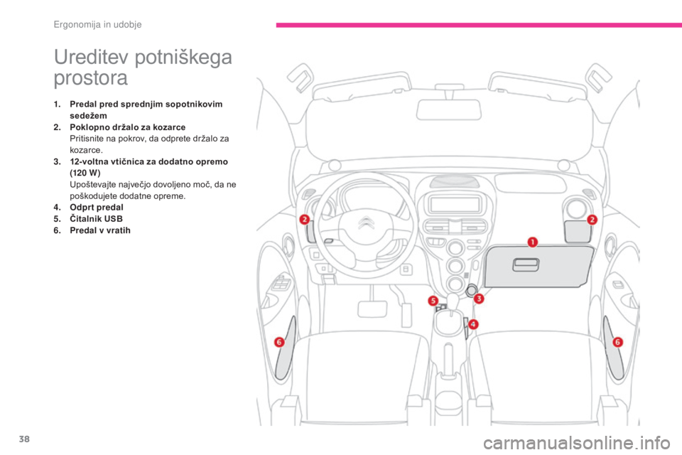 CITROEN C-ZERO 2017 Navodila Za Uporabo (in Slovenian) 38
C-Zero_sl_Chap03_ergonomie-et-confort_ed01-2016
Ureditev potniškega
prostora
1. Predal pred sprednjim sopotnikovim sedežem
2.
P
oklopno držalo za kozarce
P
ritisnite na pokrov, da odprete d CITROEN C-ZERO 2017 Navodila Za Uporabo (in Slovenian) 38
C-Zero_sl_Chap03_ergonomie-et-confort_ed01-2016
Ureditev potniškega
prostora
1. Predal pred sprednjim sopotnikovim sedežem
2.
P
oklopno držalo za kozarce
P
ritisnite na pokrov, da odprete d