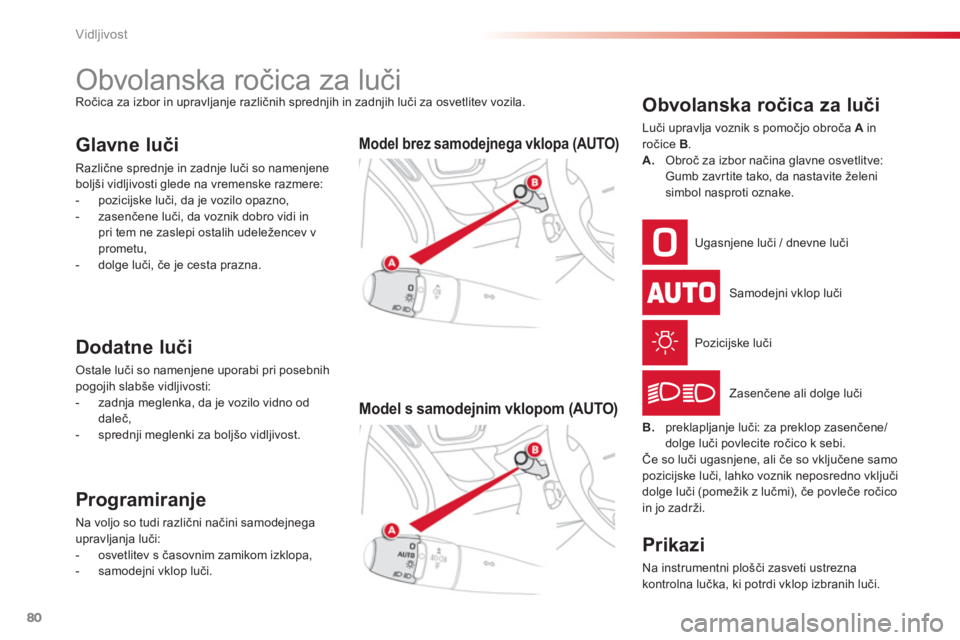 CITROEN C3 PICASSO 2014  Navodila Za Uporabo (in Slovenian) Vidljivost
80
   
 
 
 
 
 
 
 
 
 
 
 
 
 
Obvolanska ročica za luči  
Ročica za izbor in upravljanje različnih sprednjih in zadnjih luči za osvetlitev vozila. 
Glavne luči
 
Različne sprednje