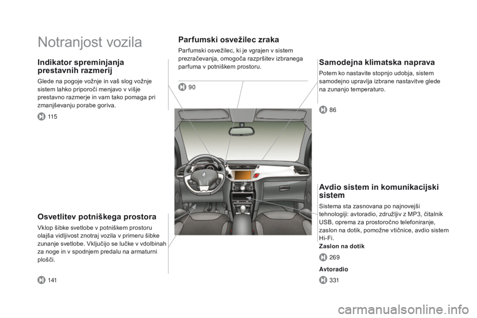 CITROEN DS3 CABRIO 2016 Navodila Za Uporabo (in Slovenian) DS3_sl_Chap00b_vue-ensemble_ed01-2015
Notranjost vozila
osvetlitev potniškega prostora
Vklop šibke svetlobe v potniškem prostoru
olajša vidljivost znotraj vozila v primeru šibke
zunanje svetlob CITROEN DS3 CABRIO 2016 Navodila Za Uporabo (in Slovenian) DS3_sl_Chap00b_vue-ensemble_ed01-2015
Notranjost vozila
osvetlitev potniškega prostora
Vklop šibke svetlobe v potniškem prostoru
olajša vidljivost znotraj vozila v primeru šibke
zunanje svetlob