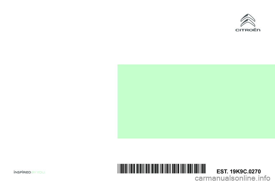 CITROEN BERLINGO VAN 2021  Kasutusjuhend (in Estonian) *19K9C.0270* 
 
  
EST. 19K9C.0270  