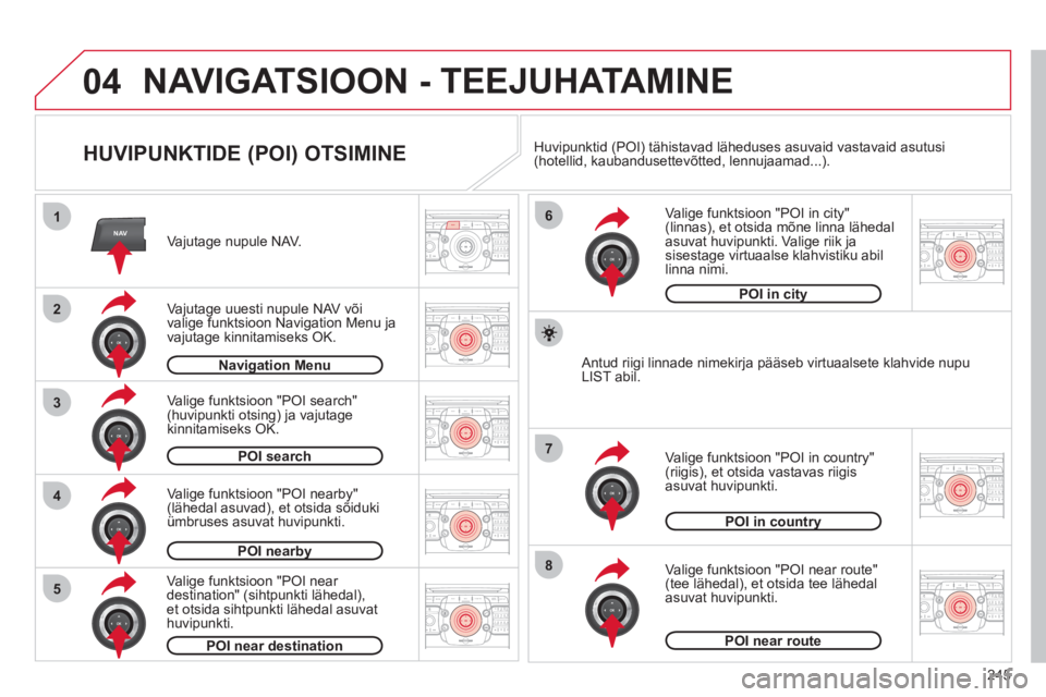 CITROEN C5 2012 Kasutusjuhend (in Estonian) 245
04
2ABC3DEF5JKL4GHI6MNO8TUV7PQRS9WXYZ0*#
1RADIO MEDIANAVESC TRAFFIC
SETUPADDR
BOOK
2ABC3DEF5JKL4GHI6MNO8TUV7PQRS9WXYZ0*#
1RADIO MEDIANAV ESC TRAFFIC
SETUPADDR
BOOK
NAV1
3
4
6
7
8
2ABC3DEF5JKL4GHI6 CITROEN C5 2012 Kasutusjuhend (in Estonian) 245
04
2ABC3DEF5JKL4GHI6MNO8TUV7PQRS9WXYZ0*#
1RADIO MEDIANAVESC TRAFFIC
SETUPADDR
BOOK
2ABC3DEF5JKL4GHI6MNO8TUV7PQRS9WXYZ0*#
1RADIO MEDIANAV ESC TRAFFIC
SETUPADDR
BOOK
NAV1
3
4
6
7
8
2ABC3DEF5JKL4GHI6