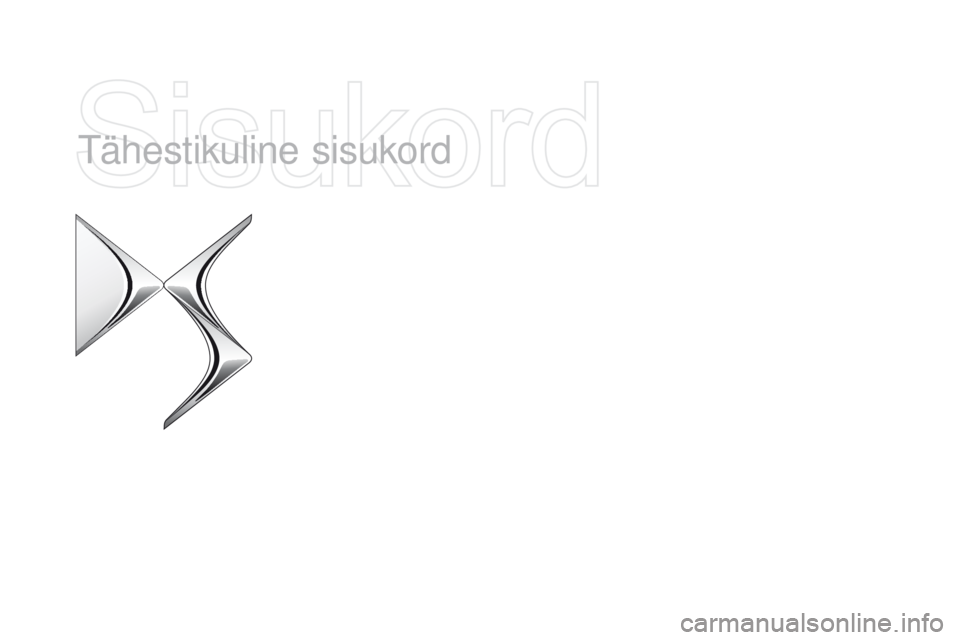 CITROEN DS5 HYBRID 2015  Kasutusjuhend (in Estonian) DS5_et_Chap12_index-recherche_ed01-2015
Tähestikuline sisukord 