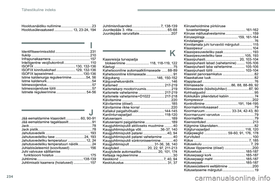 CITROEN JUMPER SPACETOURER 2020 Kasutusjuhend (in Estonian) 234
IIdentifitseerimissildid .................................... 231
Ilukilp ............................................................. 210
Infrapunakaamera
................................... CITROEN JUMPER SPACETOURER 2020 Kasutusjuhend (in Estonian) 234
IIdentifitseerimissildid .................................... 231
Ilukilp ............................................................. 210
Infrapunakaamera
...................................