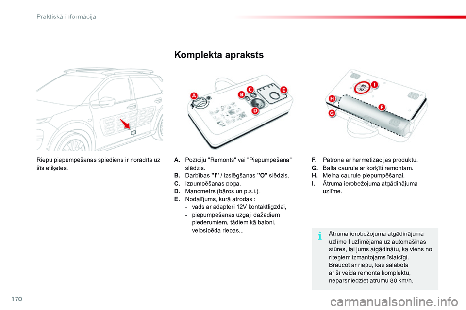 CITROEN C4 CACTUS 2015 Lietošanas Instrukcija (in Latvian) 170
C4-cactus_lv_Chap09_info-pratiques_ed02-2014
A. Pozīciju "Remonts" vai "Piepumpēšana" slēdzis.
B.
D
arbības "I" / izslēgšanas "O" slēdzis.
C.
I
zpump CITROEN C4 CACTUS 2015 Lietošanas Instrukcija (in Latvian) 170
C4-cactus_lv_Chap09_info-pratiques_ed02-2014
A. Pozīciju "Remonts" vai "Piepumpēšana" slēdzis.
B.
D
arbības "I" / izslēgšanas "O" slēdzis.
C.
I
zpump
